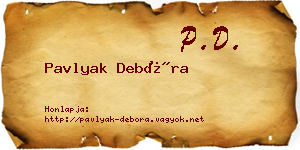 Pavlyak Debóra névjegykártya
